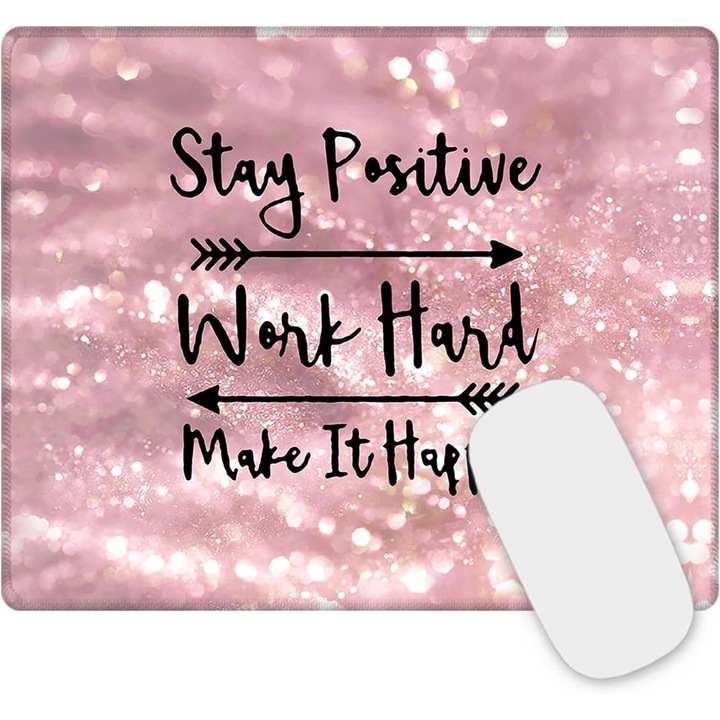 Mouse Pad Gaming cu Margini Cusute, 26x21x0.3 cm, Optimizat pentru PC
