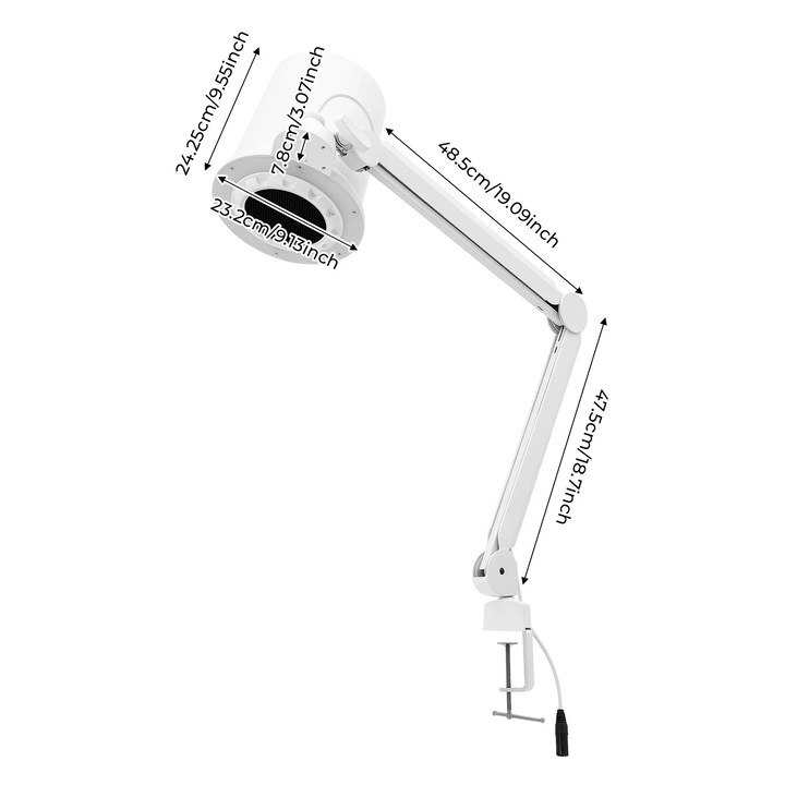 Апарат за маникюр-педикюр, прахоуловител за нокти, компактен дизайн, висока всмукателна мощност, бял, 55W