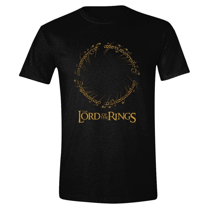 Tricou oficial Lord of the rings, 100% bumbac, negru, dimensiune S