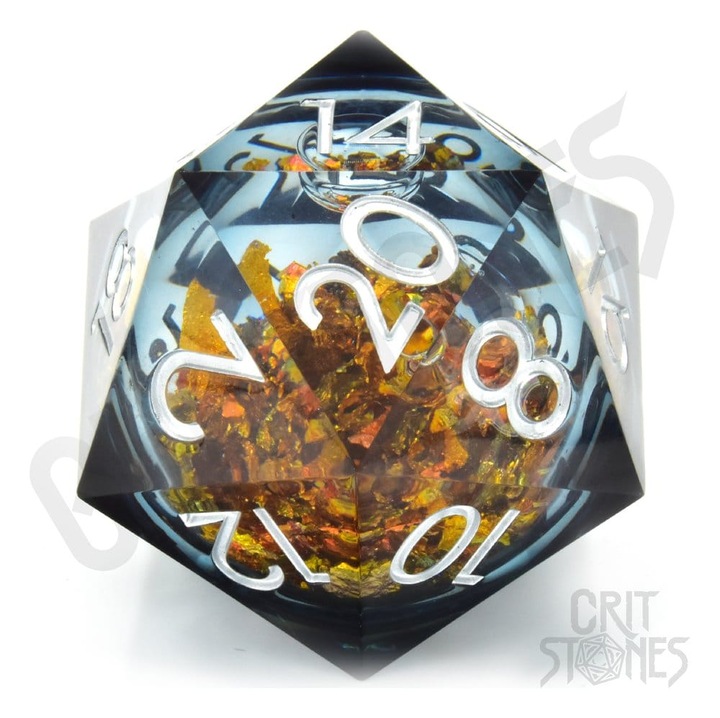 Set de 5 cm Kosci D20 King Midas, CritStones, multicolor