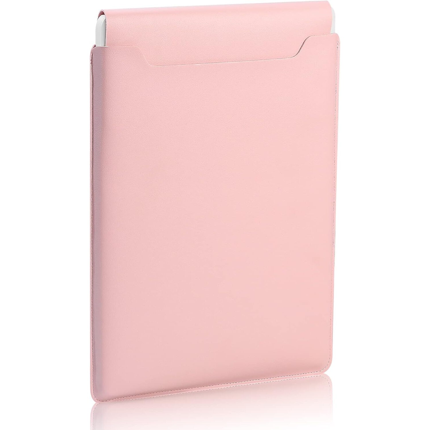 Husa Laptop 13.3-14 Inch, Piele PU, Roz, Subtire, Portabila