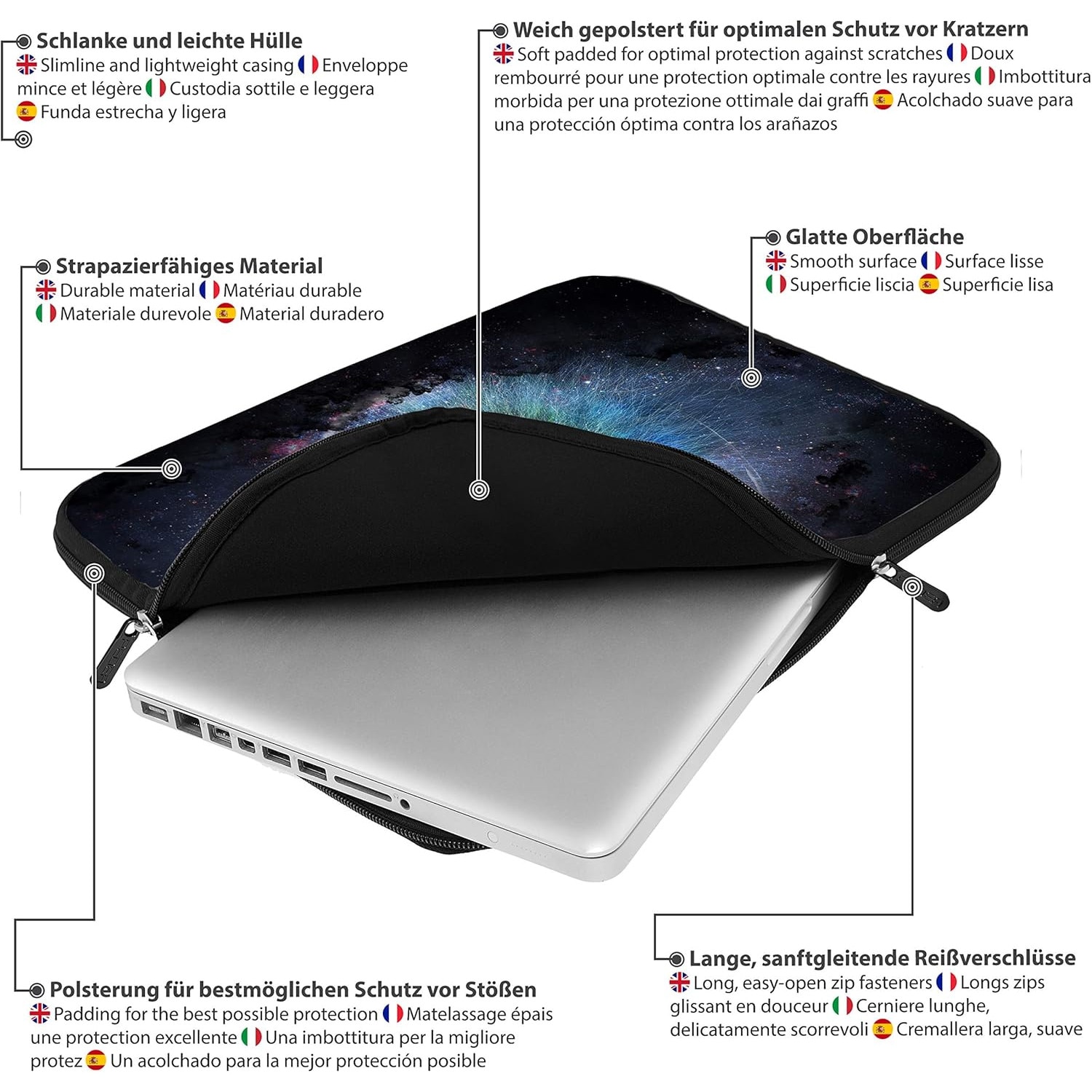 Husa Protectie Notebook Pedea Space Eye 15.6 inch Neopren