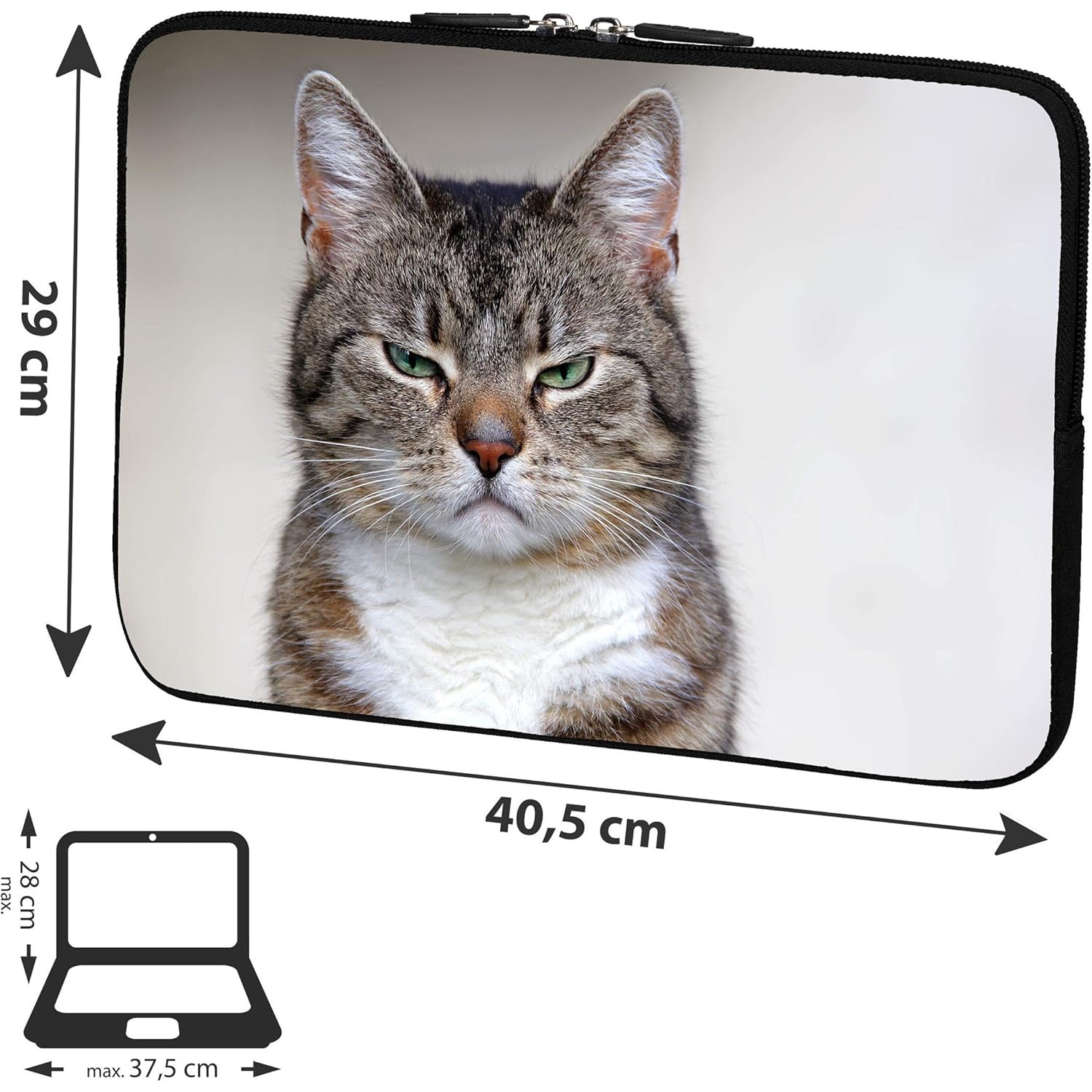 Husa Notebook Pedea Cat 15.6 inch, Protectie Premium Neopren