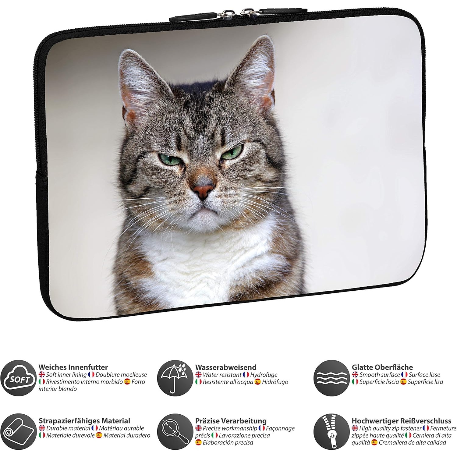 Husa Notebook Pedea Cat 15.6 inch, Protectie Premium Neopren