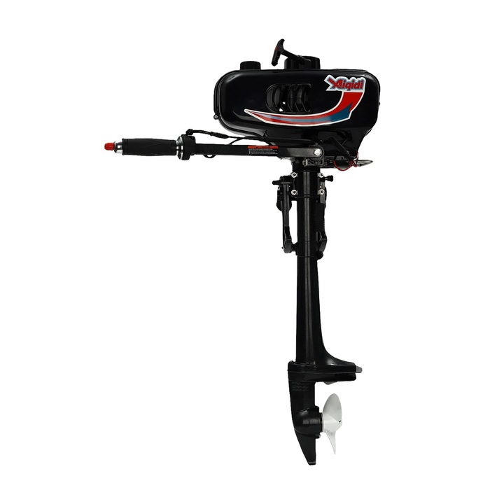 Motor barca, 2 timpi, sistem de racire cu apa, negru, 52cc, 1.45KW