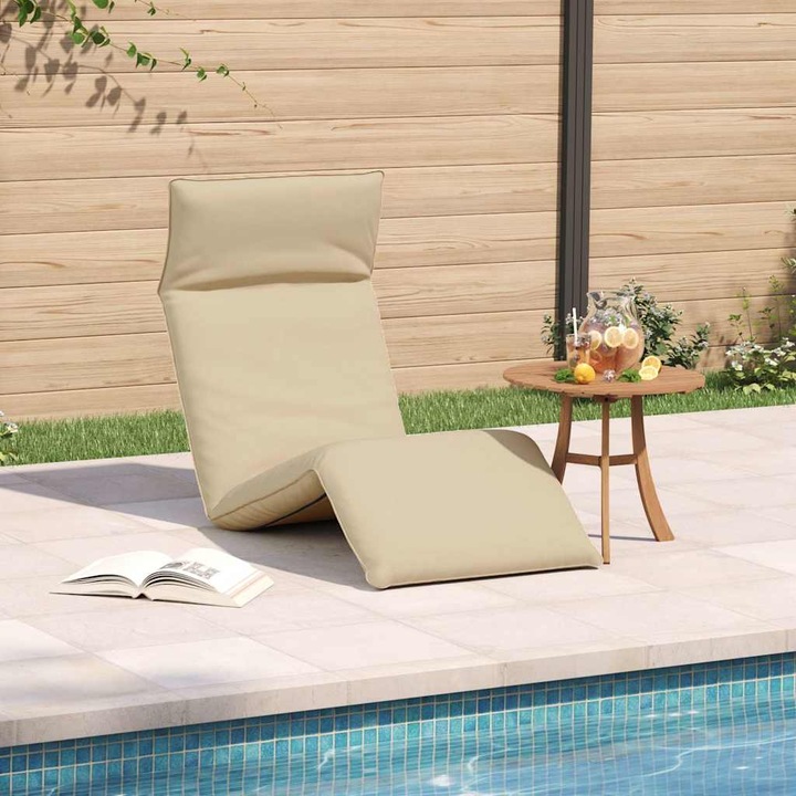 vidaXL bézs oxford-szövet összecsukható napozóágy 175x54x8, 5 cm 4019749