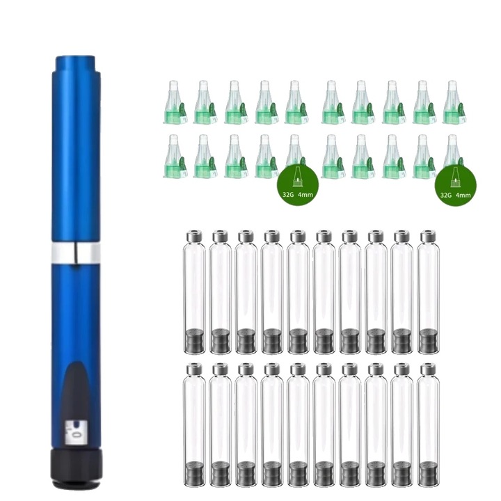 Pixuri, 20 bucati, capacitate 3ml, albastru, varf de 4mm