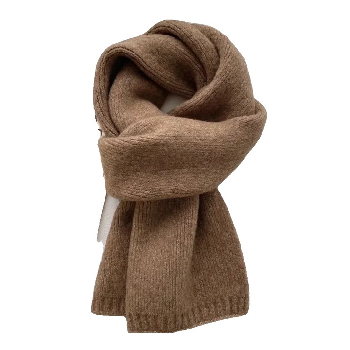 Esarfa dama, design versatil, culoare maro inchis, 160cm