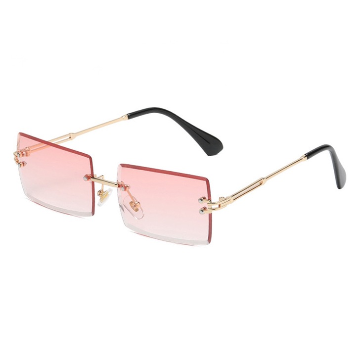 Ochelari de soare Sunglasses Polarised Metal (16031 C6) UV Protection Pink Roz, Galben