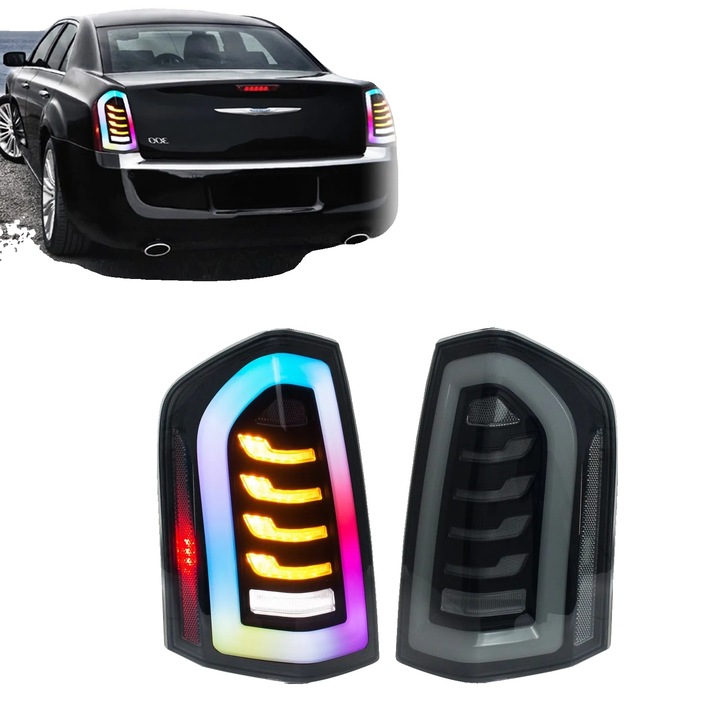 Lampi LED spate, 12 V, 35 W, 3400 LM, semnalizare secventiala, set