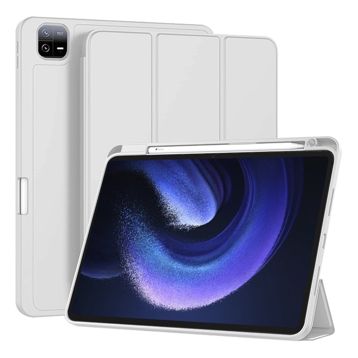 Husa tableta Flex Trifold (with Pencil Holder) Xiaomi Pad 6 / Pad 6 Pro Gri