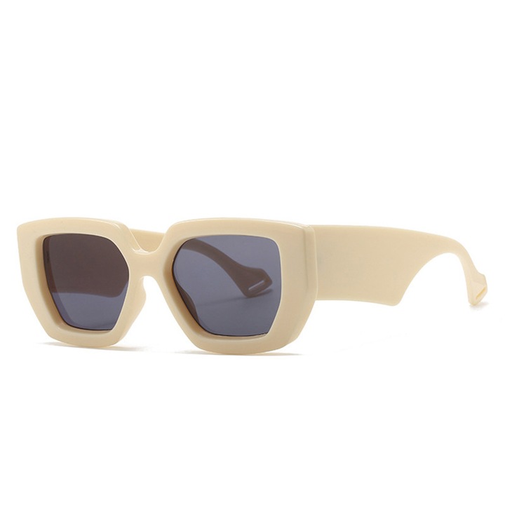 Sunglasses (86321) - for Women with PC Frame and Lens, Vintage - Beige