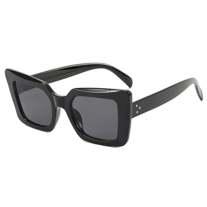 Слънчеви очила Sunglasses (5277) за жени с PC рамка и лещи, квадратна форма черно / сиво Черно, Сиво