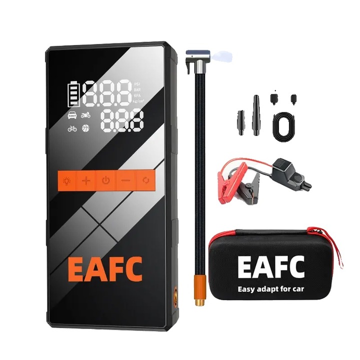 Redresor auto cu compresor de aer, Smart cu BOX, 1200A, 8000-10000mAh, portabil