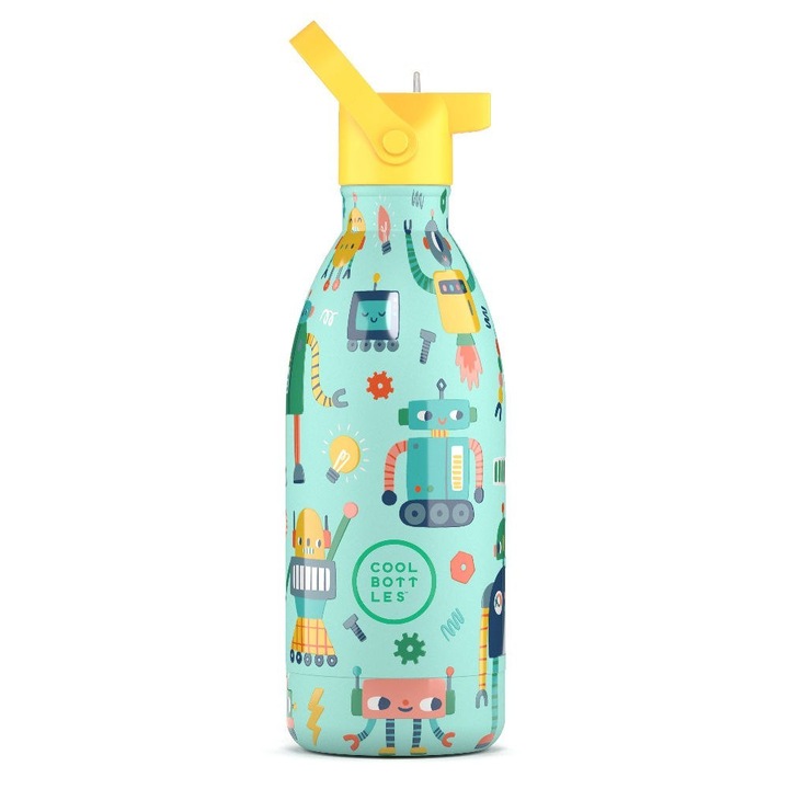 Termos Cool Bottles Kids 500 ml, izolatie, design colorat, 24,5x9cm