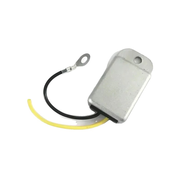 Feszültségszabályzó, tartós alumínium szerkezet, 6V-os elektromos rendszerekhez, szürke