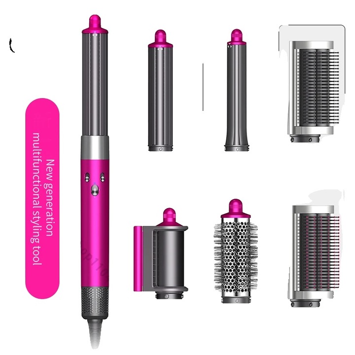 Електрическа четка за коса 6 в 1, автоматично изключване, компактен дизайн, 1300W