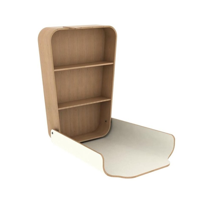 Mese de infasat, Charlie Crane, model Noga, trapezoidal, alb, pentru copii 0-36 luni