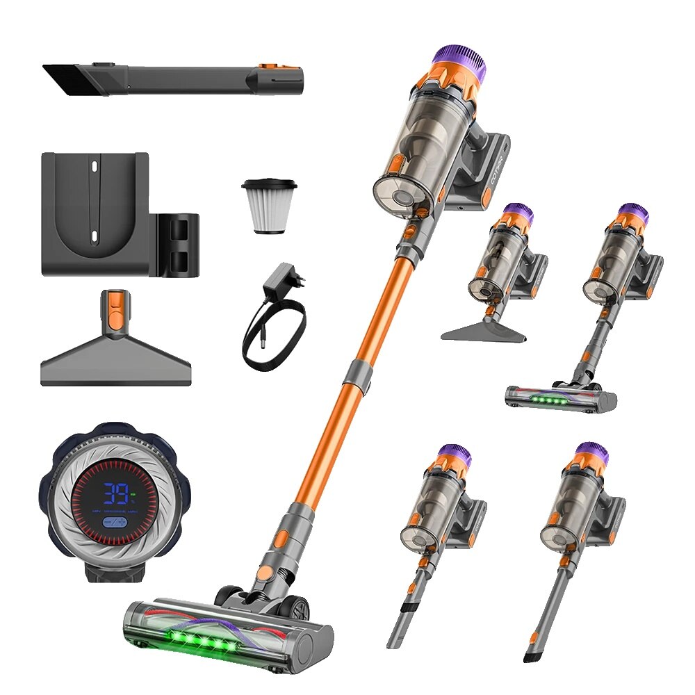 Aspirator fără fir 650W, 60kPa, auriu, 70 minute autonomie, 1-2 L, portabil