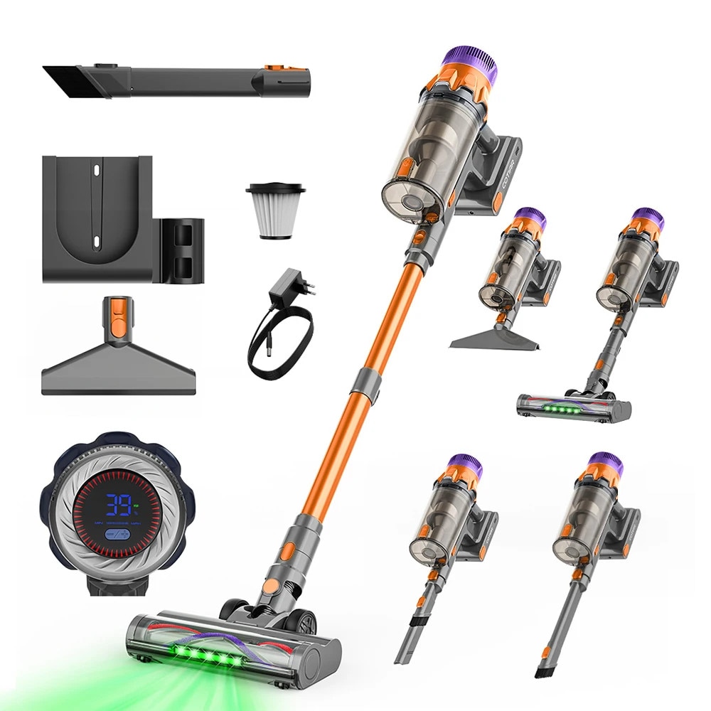 Aspirator fără fir 650W, 60kPa, auriu, 70 minute autonomie, 1-2 L, portabil