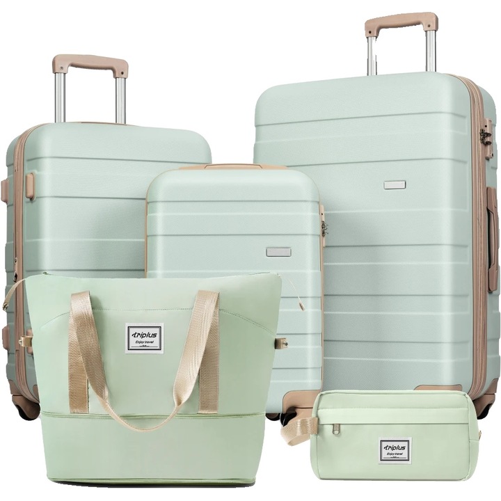 Troler, Durabil, Roti 360 Grade, Verde, Dimensiuni Standard