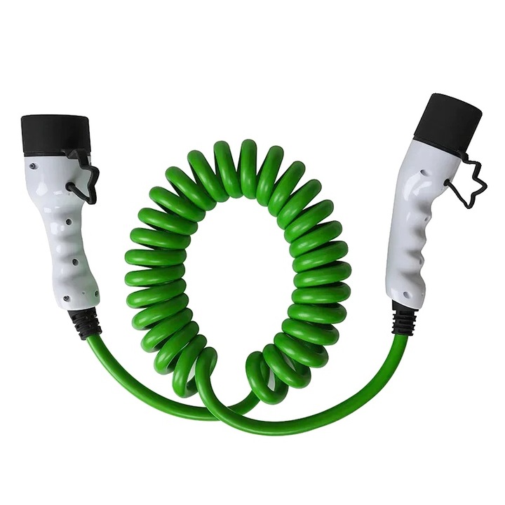 Cablu de incarcare, T2 11KW 16A, 5 metri, design spiralat, compatibilitate versatila