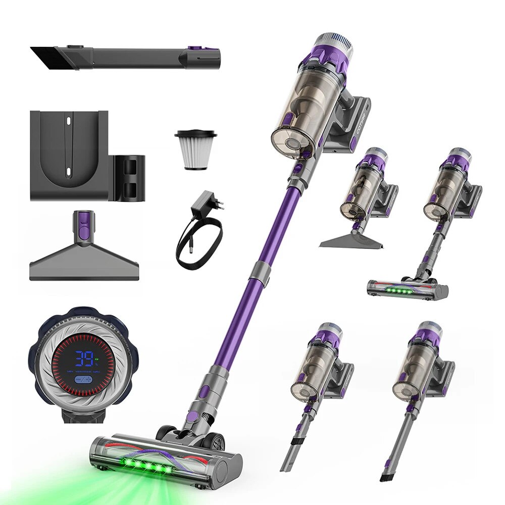 Aspirator vertical fara fir, 650W, 60kPa, violet, 70 minute autonomie