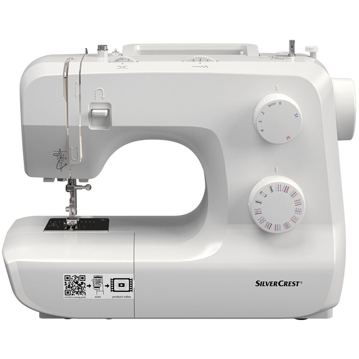 Masina de cusut Silvercrest SMM 33 C1, 33 Programe, 750 imp/min, Infilator automat, Alb