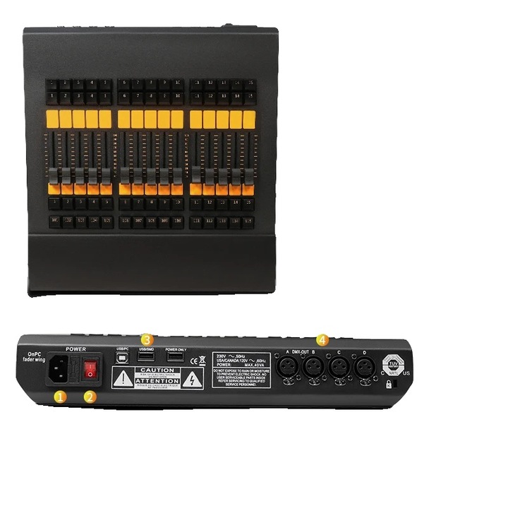 Controler de lumini DMX, MA Fader Wing, 1536 canale, design ergonomic, alimentare EU
