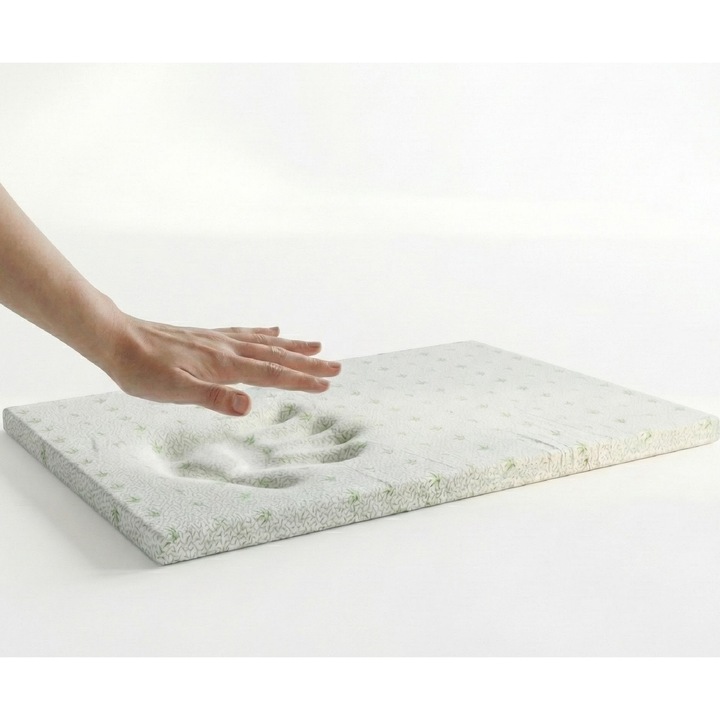 Topper Saltea NufJoy 180x200 cm, Spuma Memory 5 cm, Husa Aloe Vera Detasabila