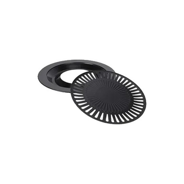 Тиган за грил, без дим, лесен за почистване, черен, 30x30 см