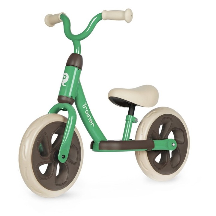 Qplay Trainer futóbicikli, zöld, 2-4 év, 10" EVA kerekek, acélváz