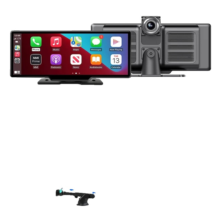 Camera auto DVR, 4K, inregistrare cu doua lentile, 10.26 inch, 64G