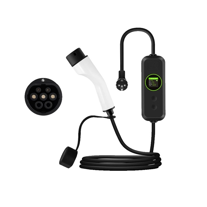 Cablu incarcare vehicule electrice 5m IPX5 EU plug ajustabil curent