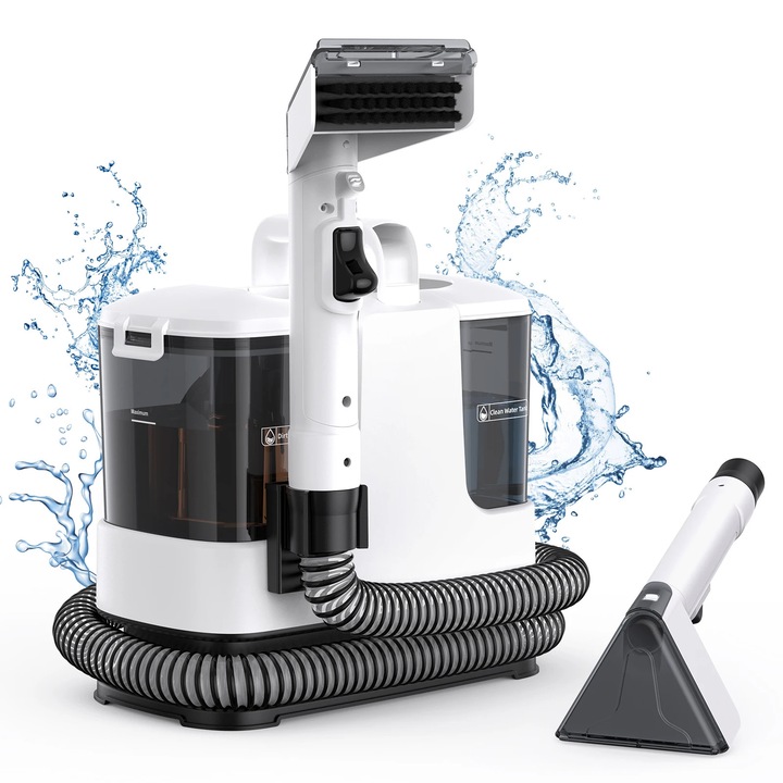 Aspirator pentru covoare, 500W, 14kPa, capacitate rezervor 1.1L apa curata, 0.86L apa murdara, V5, set
