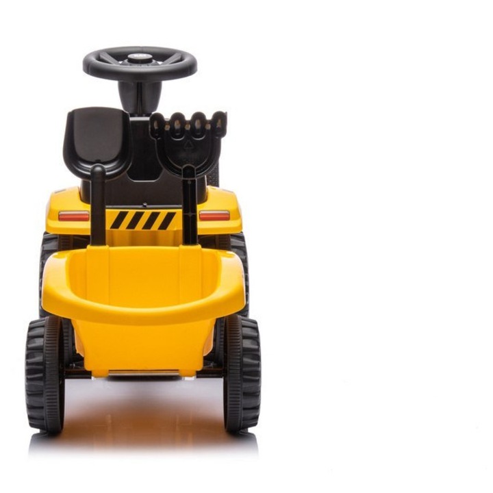 Tractor de jucarie cu remorca, Luka, galben, 12-36 luni, 53x25x43cm