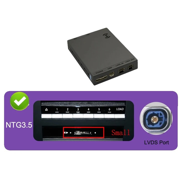 Decodor Wireless CarPlay/Android Auto, suport multimedia, control imbunatatit, pentru Benz NTG 3.5