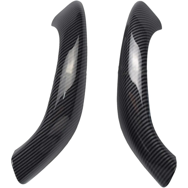 Capac maner usa interior, 2 piese, textura fibra, pentru BMW