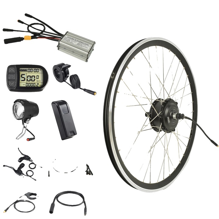 Elektromos kerékpár átalakító készlet, kefe nélküli motor, sokoldalú kompatibilitás, XF07 első 36V 250W, 26"