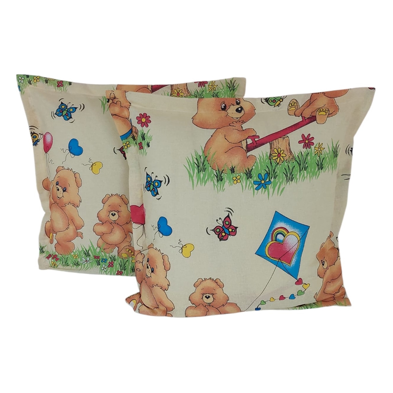 Fețe de pernă copii - Set 2 fete perna, 30x50 cm, M003-FP2 Ursuleti crem, Albatex Home