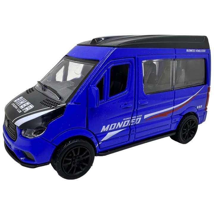 Ford Transit kék modellautó 1:32 hanggal és fénnyel