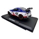 Nissan GT-R Racing modellautó, kék, 1:22 méretarányú fém replika, fényekkel és hangokkal, nyitható ajtók, motorháztető és csomagtartó
