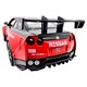 Nissan GT-R versenyautó modell, piros, 1:22 méretarányú, fém, fényekkel és hangokkal, nyitható ajtók, motorháztető és csomagtartó