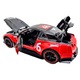 Nissan GT-R versenyautó modell, piros, 1:22 méretarányú, fém, fényekkel és hangokkal, nyitható ajtók, motorháztető és csomagtartó