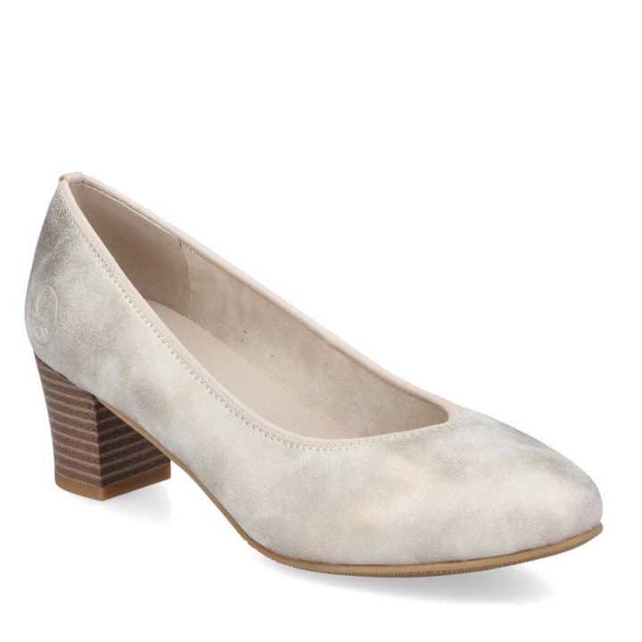 Rieker Rieker női klasszikus ezüst platina mix körömcipő 44650-91