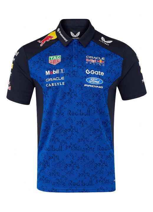 Tricou polo barbati Red Bull Racing F1 Teamwear 2026 Albastru, Albastru