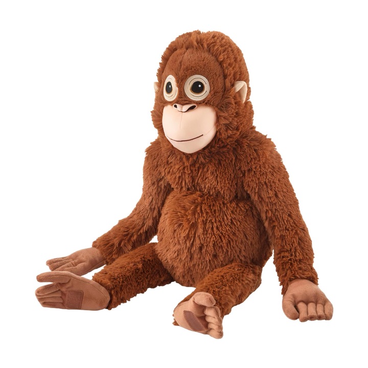 Maimuta de Plus, blana moale, 36cm, perfecta pentru imbratisari si confort