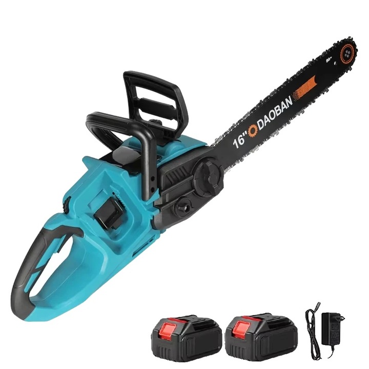 Láncfűrészek, 16 hüvelykes, szénkefe nélküli motor, 2 db 21V-os akkumulátor, automata olajozó rendszer, könnyű kialakítás