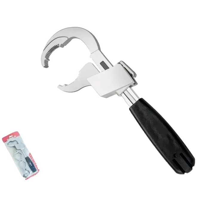 Állítható csavarkulcs, ergonomikus kialakítás, 56x80mm, többszínű