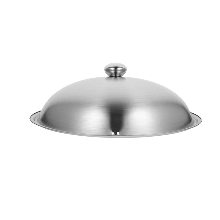 Capac vase pentru gatit, inox, maner izolat, 34x34x9.5cm